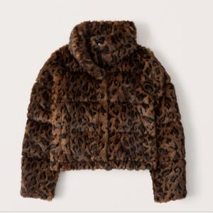 Abercrombie faux fur mini puffer.